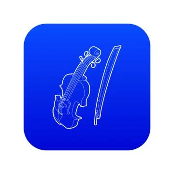 Contrabass icon blue vector Stockillustratie