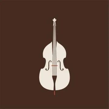 Contrabass icon. Isolated Vector String ill set. Stock Illustration