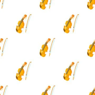Contrabass pattern seamless vector Stock Illustration