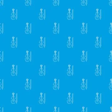 Contrabass pattern vector seamless blue イラスト素材