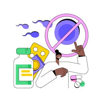 Contraception abstract concept vector illustration. Stock Illustration