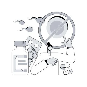 Contraception abstract concept vector illustration. Illustrazione stock