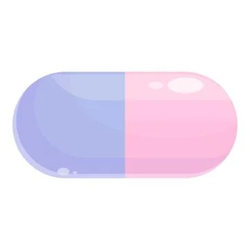 Contraception capsule icon cartoon vector. Birth control Illustrazione stock