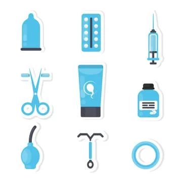 Contraception concept illustration. Stock Illustration