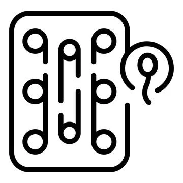 Contraception method pill icon outline vector. Female control 스톡 일러스트