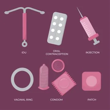 Contraception methods イラスト素材