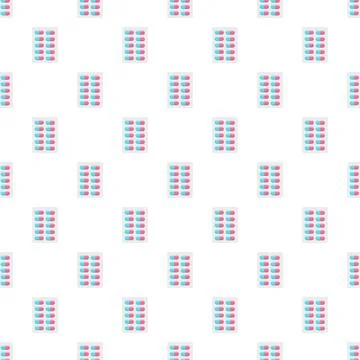 Contraception pills pattern seamless Stock Illustration