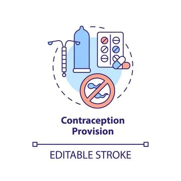 Contraception provision concept icon Stock Illustration