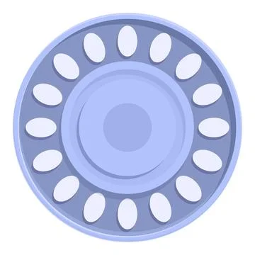 Contraception wheel icon cartoon . Method pill Stock Illustration