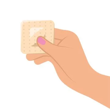 Contraceptive birth control patch Illustrazione stock