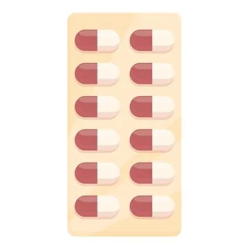 Contraceptive capsule icon cartoon vector. Birth control Illustrazione stock