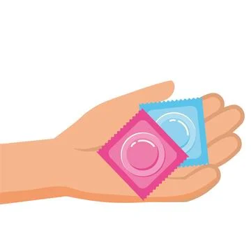 Contraceptive condom design Stock Illustration