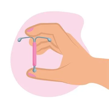 Contraceptive iud method Stock Illustration