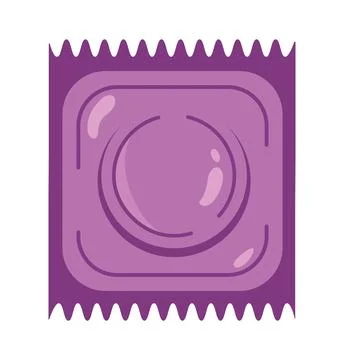 Contraceptive latex condom Stock Illustration