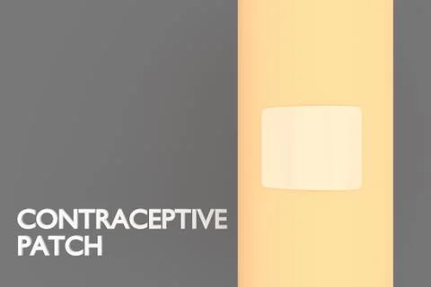 CONTRACEPTIVE PATCH concept Stock Illustration