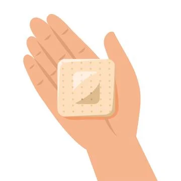 Contraceptive patch in hand Illustrazione stock