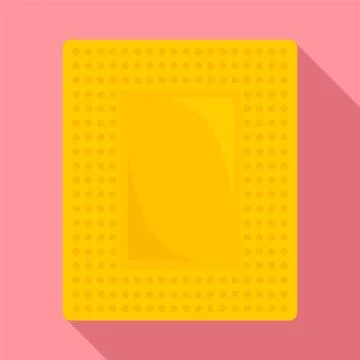 Contraceptive patch icon, flat style Stock Illustration