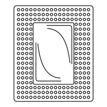 Contraceptive patch icon, outline style Stock Illustration