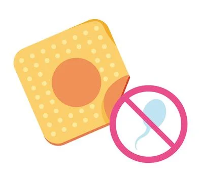 Contraceptive patch method Illustrazione stock