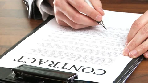 Contract 2 Stock-Footage 4006097