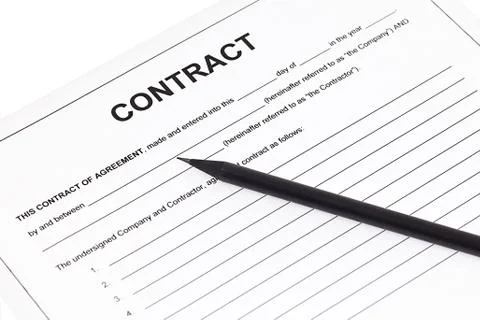 Contract agreement Stock Photos