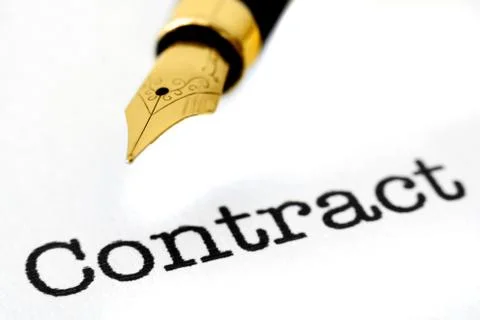 Contract and pen Stock Photos