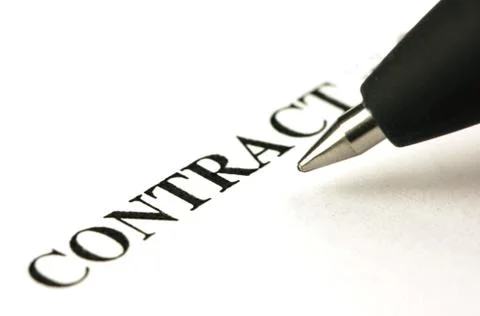 Contract and pen Stock Photos
