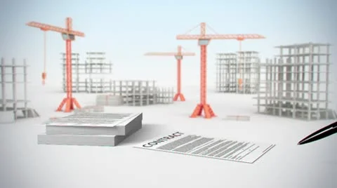 Contract on animated background Stock Footage 9130989