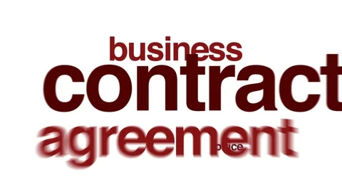Contract animated word cloud. Stock Footage 71090843