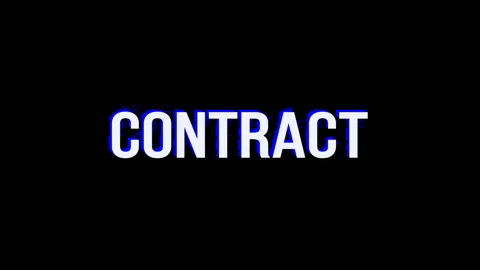 Contract. Animation of Text With Glitch Effect Stock Footage 124770586