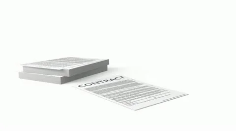 Contract animtion Stock Footage 11073825