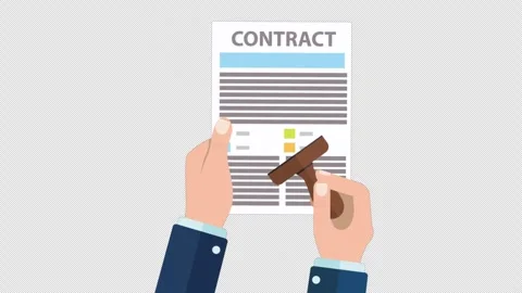 Contract Approved Animation Alpha Channel Stock Footage 288154447