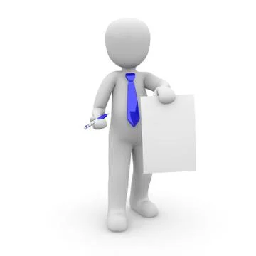 Contract blue Stock Illustration