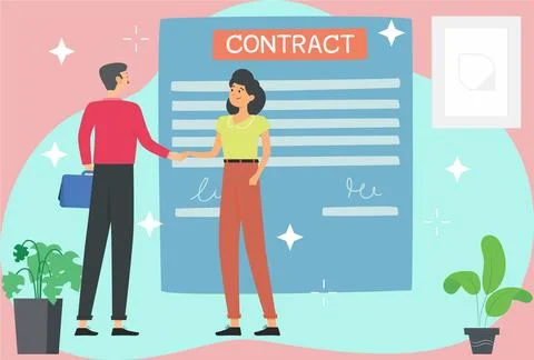 Contract Concept Illustration Vector Style Illustration Stock Illustration