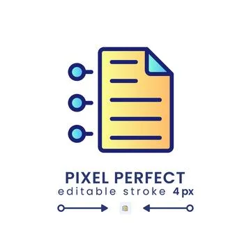 Contract conditions gradient fill desktop icon Illustrazione stock