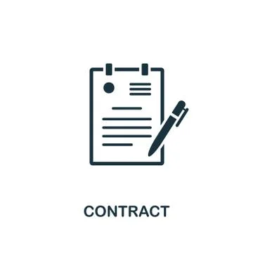Contract creative icon. Simple element illustration. Contract concept symbol Stock Illustration