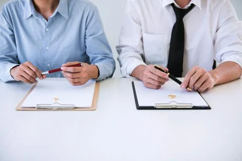 Contract decree of divorce (dissolution or cancellation) of marriage, husband Foto stock