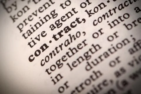 Contract definition Stock Photos