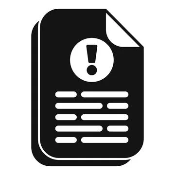 Contract disclaimer icon simple vector. Paper document イラスト素材