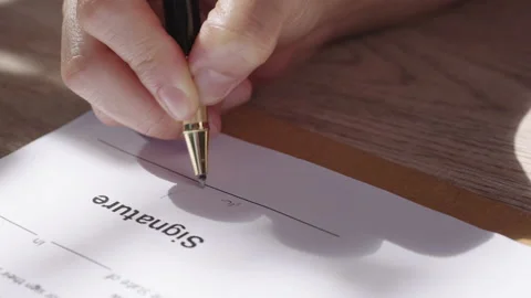 Contract document Video stock 162264988