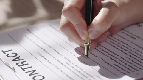 Contract document Stock-Footage 162265213