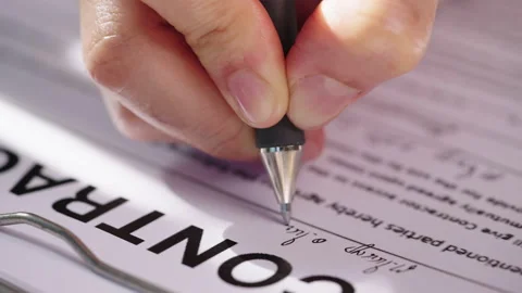 Contract document Stock-Footage 162265798