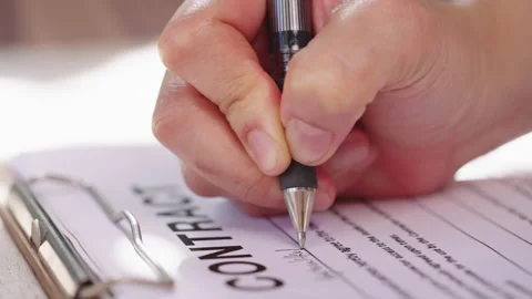 Contract document Stock-Footage 162265986