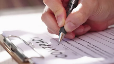 Contract document Stock-Footage 162266549