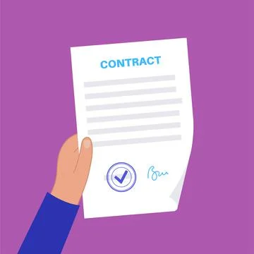 Contract document form Stock Illustration