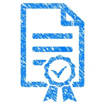 Contract Document Grunge Icon Stock Illustration