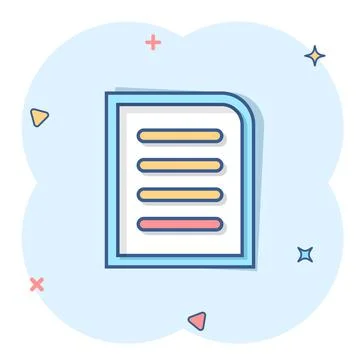 Contract document icon in comic style. Report folder stamp cartoon vector ill イラスト素材