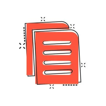 Contract document icon in comic style. Report folder stamp cartoon vector i.. Stockillustratie