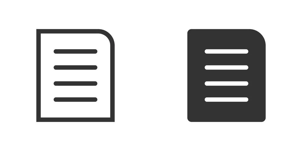 Contract document icon in flat style. Report folder stamp vector illustration Stock Illustration