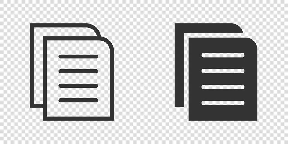 Contract document icon in flat style. Report folder stamp vector illustration Stockillustratie